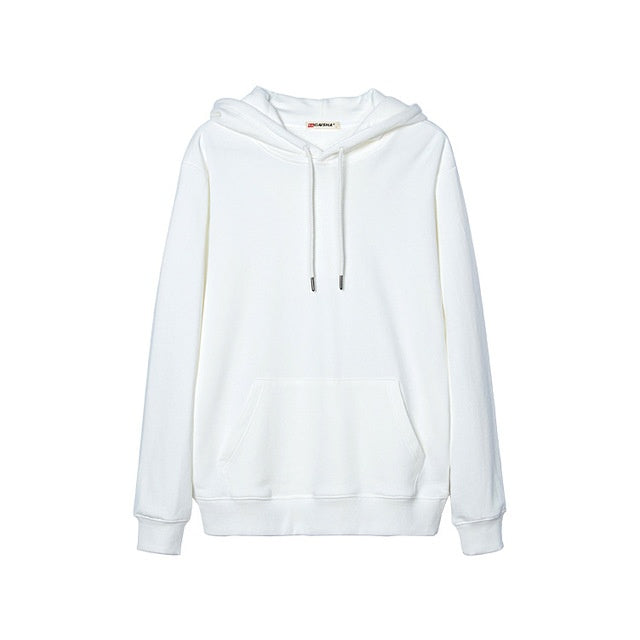 Men's solid color hooded pullover sweater