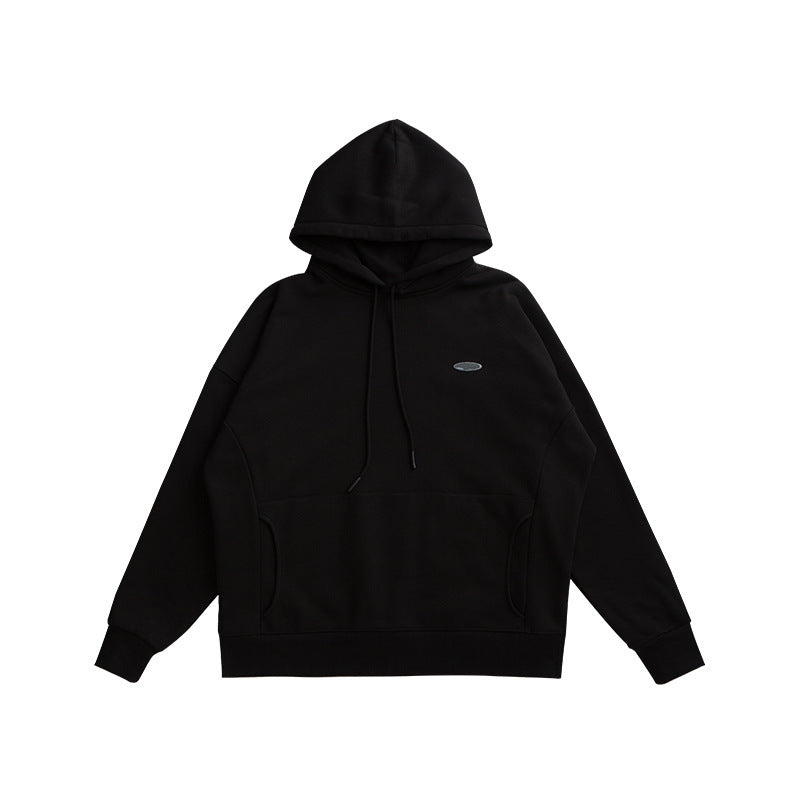 Turtleneck hooded plus fleece sweatshirt