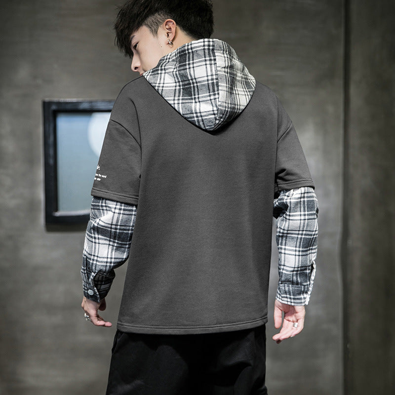 New Long-sleeved Men's Trendy Loose Bottoming Shirt Thin Sweater