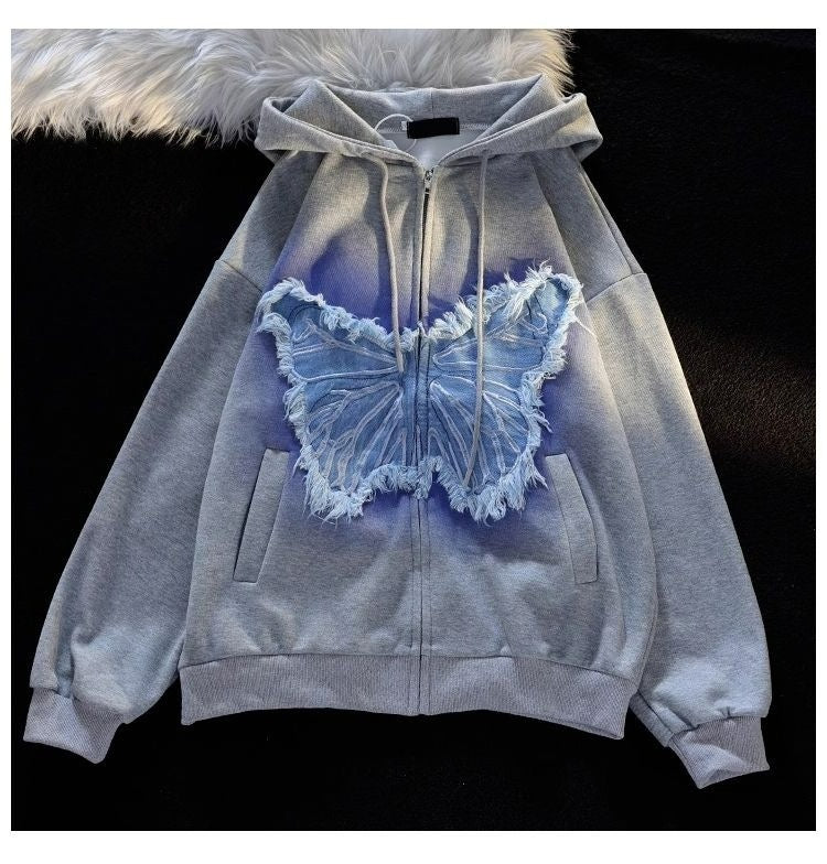 Gradient Fashion Trendy Sweater Women's Hooded Jacket