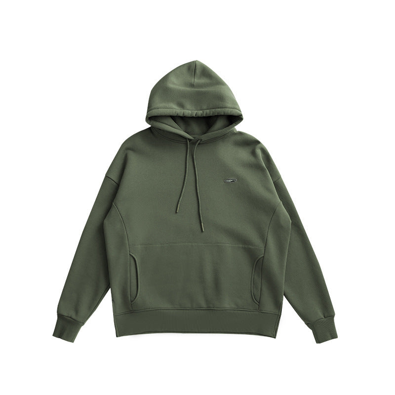 Turtleneck hooded plus fleece sweatshirt