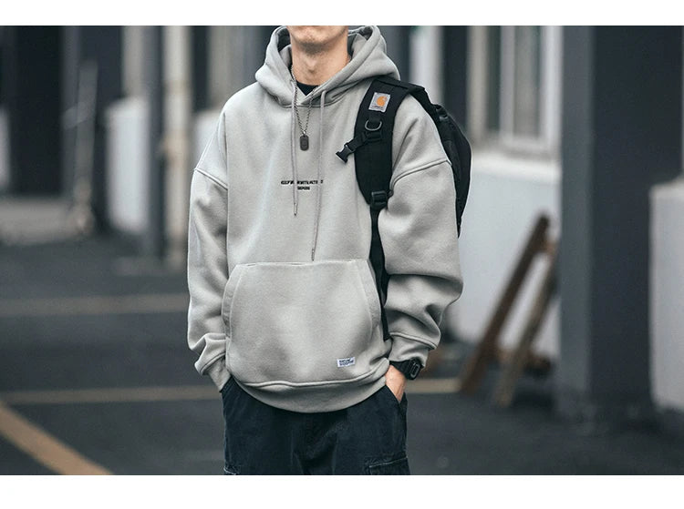 Plus Size Harajuku High Quality Thin Fleece Hoodie