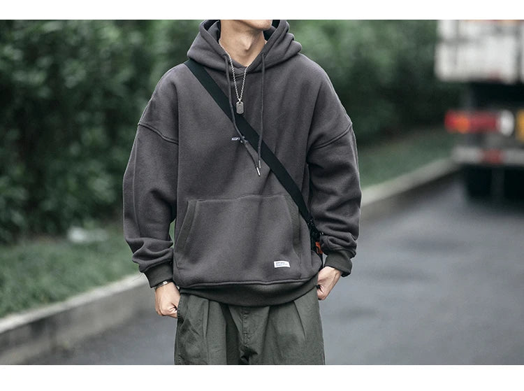 Plus Size Harajuku High Quality Thin Fleece Hoodie