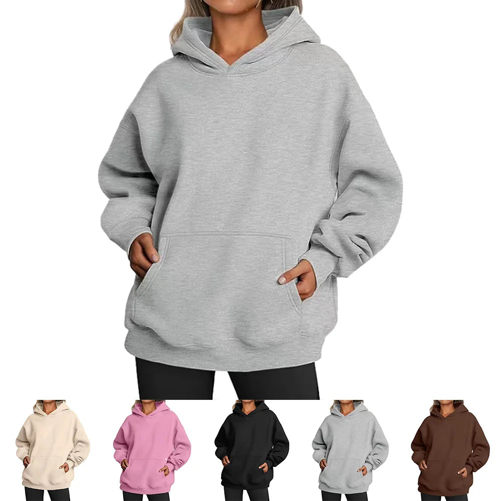 Womens Fall/Winter Fleece Street Hoodies