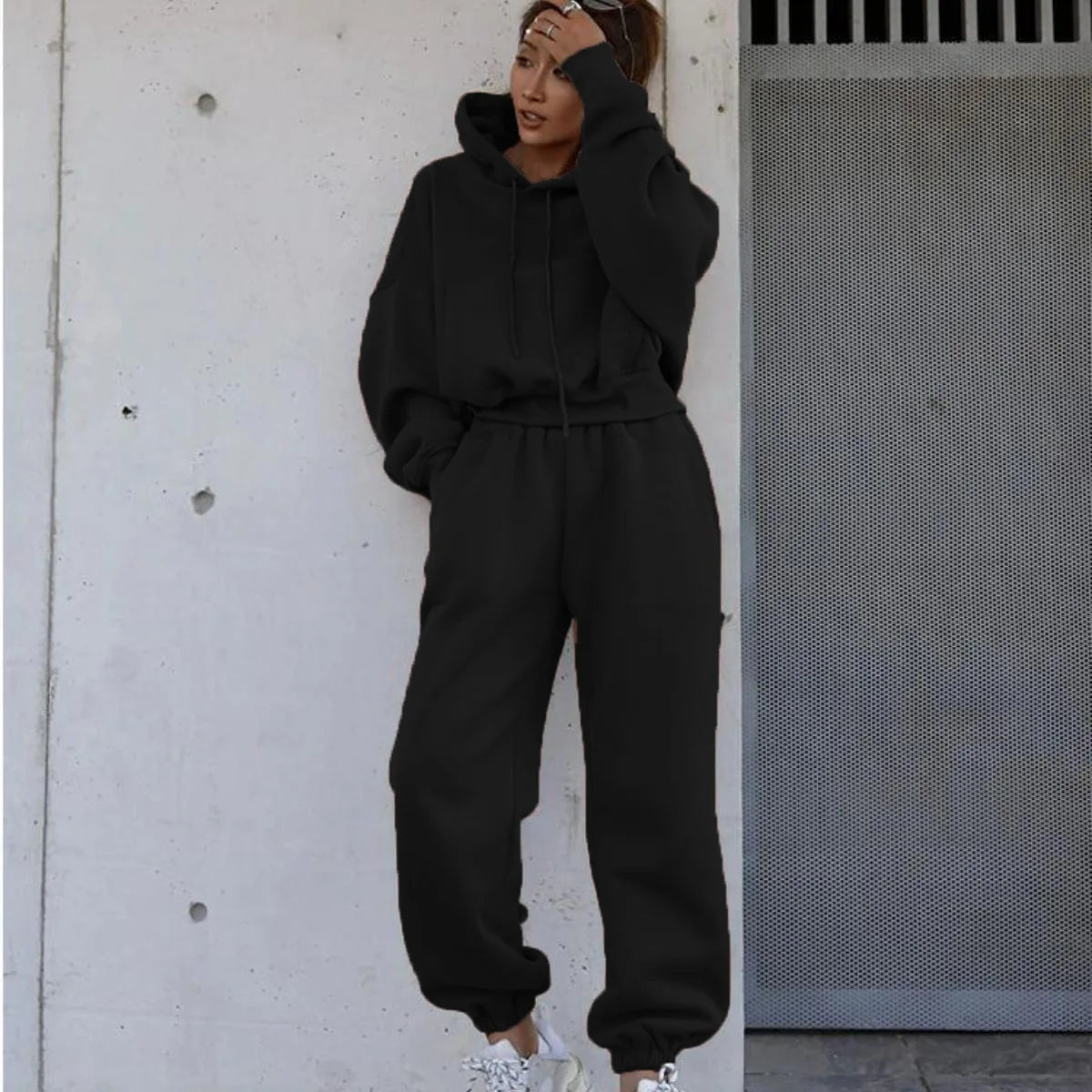 Casual Hooded Sweatshirt and Pants