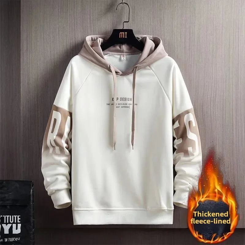 Men's Autumn Winter Hooded Loose-fit