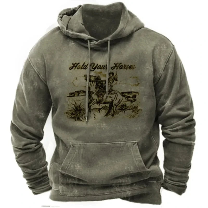 Autumn Winter Vintage Men's Hoodie Streetwear