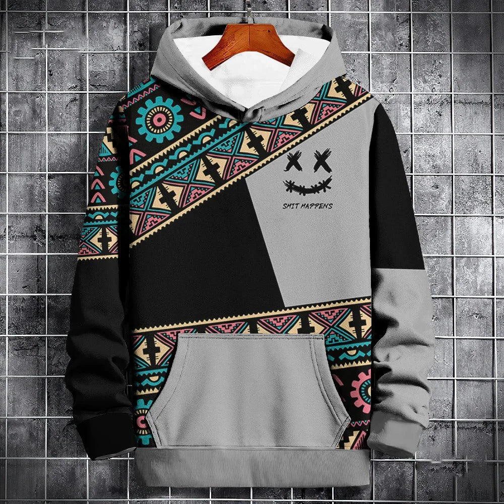 New Autumn Hoodie For Men 3d Ethnic Pattern