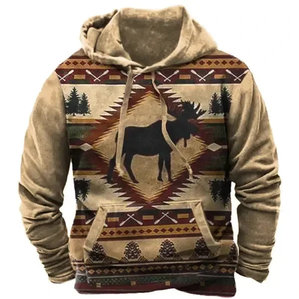 Autumn Winter Vintage Men's Hoodie Streetwear