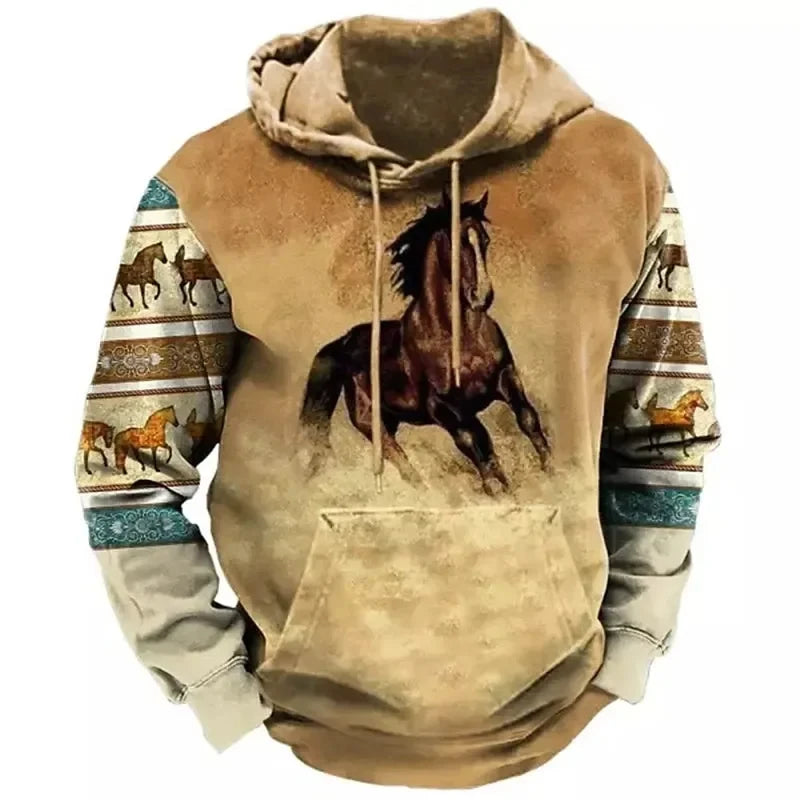 Autumn Winter Vintage Men's Hoodie Streetwear