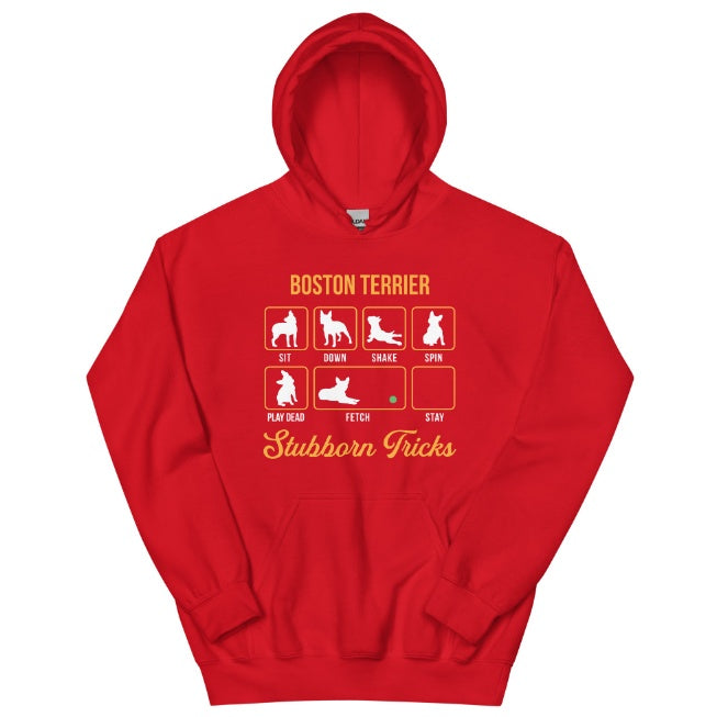 European And American Printed Boston Terrier Stubborn Skill Hoodie