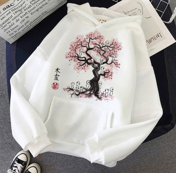 Peach Tree Autumn And Winter Polyester Hooded Sweater