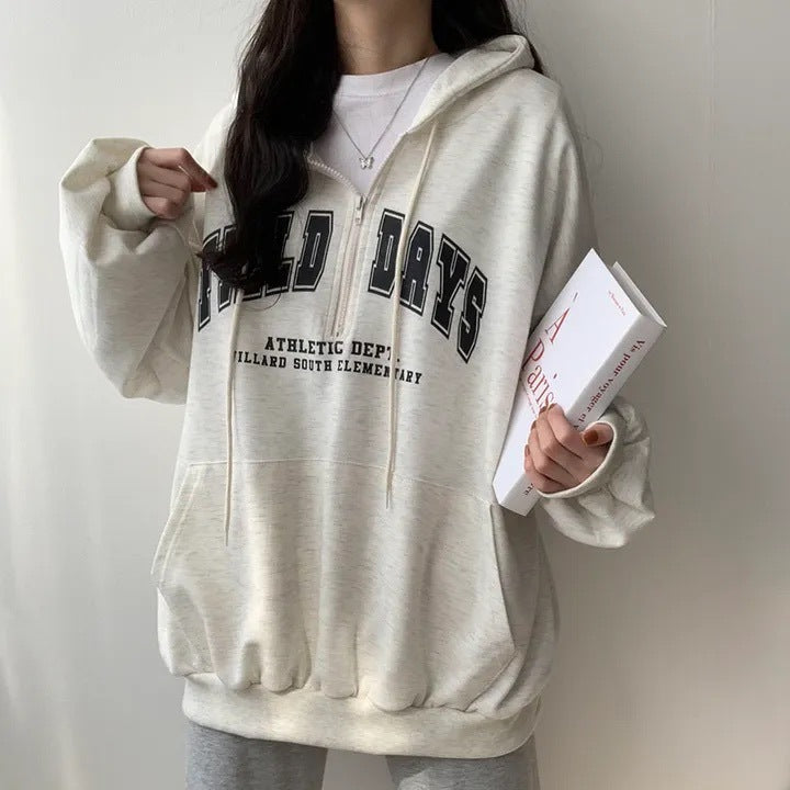 Youth Design Zipper Letter Sweater