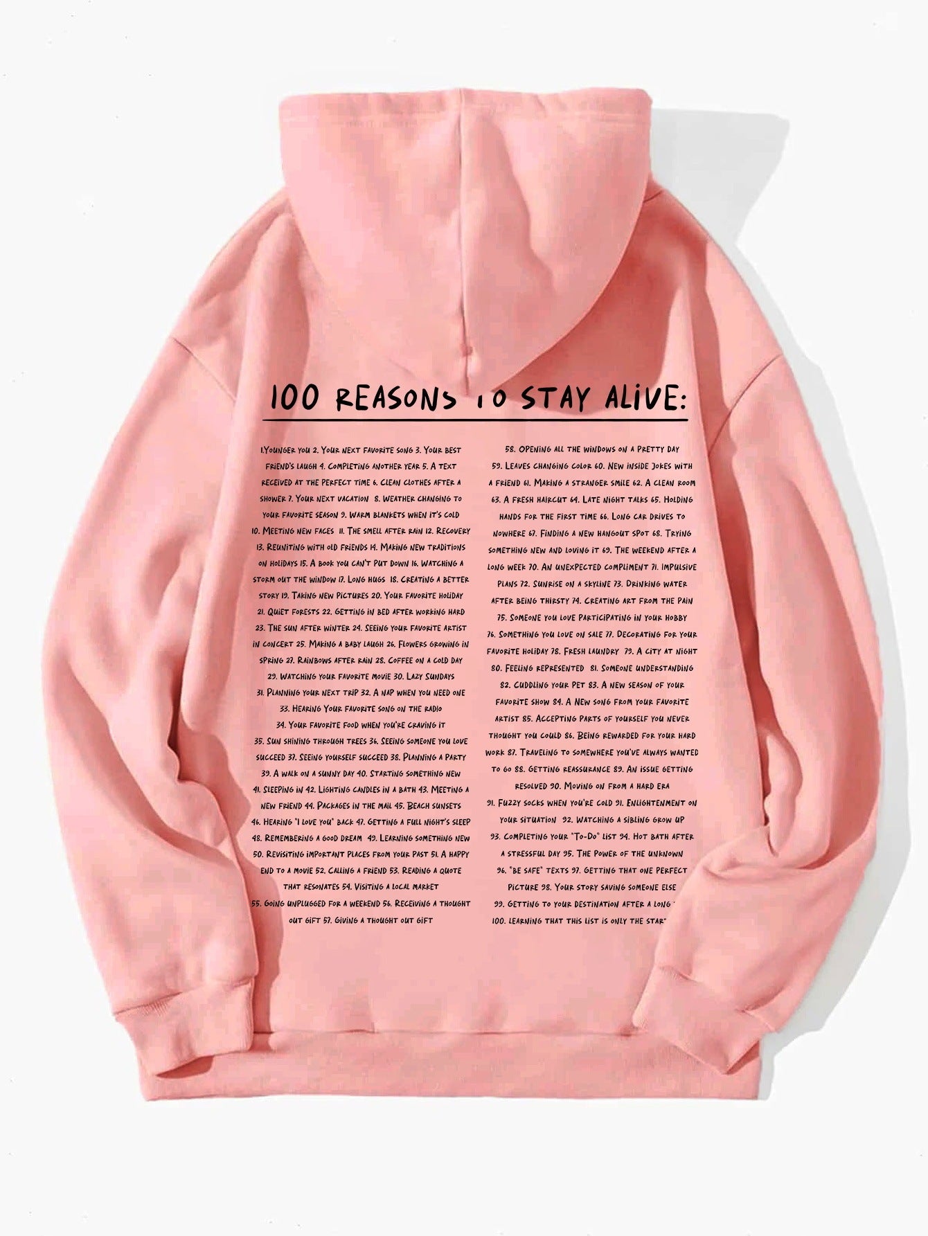 Women's Letter Printed Pocket Fleece-lined Drawstring Sweatshirt